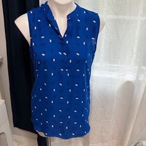 Violet & Claire Royal Blue Sleeveless Blouse